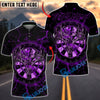 BlueJose Darts Dark Deer Skull Dartboard Lightning Art Multicolor Options Personalized Name Shirt (4 Colors)