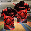 BlueJose Bowling And Pins Golden Retro Spinning Wave Customized Name, Team Name 3D Shirt (6 Colors)