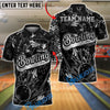BlueJose Bowling And Pins Pro Black Gold Splatter Customized Name, Team Name 3D Shirt (6 Colors)