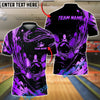 BlueJose Bowling And Pins Abstract Gold Water Splash Customized Name, Team Name 3D Shirt (6 Colors)