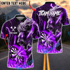 BlueJose Darts Electric Lion Dartboard Lightning Design Multicolor Options Personalized Name Shirt (6 Colors)