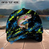 BlueJose Fishing Neon Splash Angler Hat Personalized Name Classic 3D Cap Personalized Cap (13 Breeds)