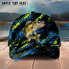 BlueJose Fishing Neon Splash Angler Hat Personalized Name Classic 3D Cap Personalized Cap (13 Breeds)