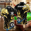 BlueJose Billiards Ball 8 Golden Dragon Personalized Name Shirt (4 Colors)