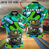 BlueJose Bowling And Pins Funny Alligator Ball Cartoon Style Customized Name, Team Name 3D Shirt (4 Colors)