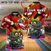 BlueJose Bowling And Pins Funny Alligator Ball Cartoon Style Customized Name, Team Name 3D Shirt (4 Colors)