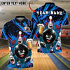 BlueJose Bowling And Pins Drunk Beer Splash Graphic Customized Name, Team Name 3D Shirt (4 Colors)
