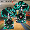 BlueJose Bowling And Pins Drunk Beer Splash Graphic Customized Name, Team Name 3D Shirt (4 Colors)