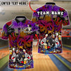 BlueJose Bowling And Pins Graffiti Beer Party Cartoon Style Customized Name, Team Name 3D Shirt (4 Colors)