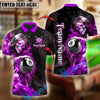 BlueJose Billiards Flame Grim Reaper Holding 8 Ball Personalized Name, Team Name Unisex Shirt (4 Colors)