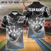 BlueJose Bowling And Pins Lightning Field Customized Name, Team Name 3D Shirt (6 Colors)