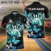 BlueJose  Bowling And Pins Butterfly Wings Art Customized Name, Team Name 3D Shirt (4 Colors)