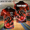 BlueJose Bowling Thunder Dragon Sit On Ball Customized Name, Team Name 3D Shirt (4 Colors)