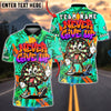 BlueJose Darts Never Give Up Dartboard Cartoon Fukin Graffiti Multicolor Options Personalized Name Shirt (4 Colors)