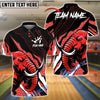 BlueJose Bowling Angry Elephant Claw Slash Pattern Customized Name, Team Name 3D Shirt (4 Colors)