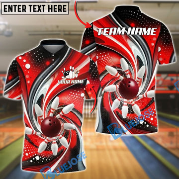 BlueJose Bowling And Pins Industrial Strike Explosion 3D Design Customized Name, Team Name 3D Shirt (4 Colors)