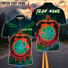 BlueJose Darts Halloween Pumpkin Dartboard Neon Glow Personalized Name, Team Name Unisex Shirt (4 Colors)