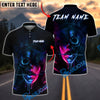 BlueJose Darts Neon Skull Lips Glow Personalized Name, Team Name Unisex Shirt (4 Colors)