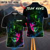 BlueJose Darts Neon Skull Lips Glow Personalized Name, Team Name Unisex Shirt (4 Colors)