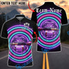BlueJose Darts Neon Lips Ice Glow Personalized Name, Team Name Unisex Shirt (4 Colors)