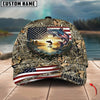 BlueJose Fishing American Flag Sunrise Farm Scene Camo Custom Name 3D Cap (12 Breeds)