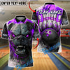 BlueJose Bowling And Pins Bulldog Rage Customized Name, Team Name 3D Shirt (4 Colors)