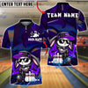 BlueJose Bowling And Pins Street Graffiti Bunny Cartoon Customized Name, Team Name 3D Shirt (4 Colors)