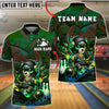 BlueJose Bowling And Pins Neon Cyber Bear Graffiti Style Customized Name, Team Name 3D Shirt (4 Colors)