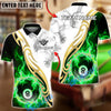 BlueJose Billiards 8 Ball Smoke Fire Gold Tribal Personalized Name, Team Name Unisex Shirt (4 Colors)