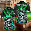 BlueJose Billiards 8 Ball Skull Snake Flame Gothic Fire Personalized Name, Team Name Unisex Shirt (4 Colors)