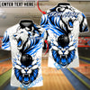 BlueJose Bowling White Lion Black Dynamic Design  Customized Name, Team Name 3D Shirt (4 Colors)