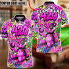 BlueJose Billiards 8-Ball 420 Bear Graffiti Rainbow Personalized Name, Team Name Unisex Shirt (4 Colors)