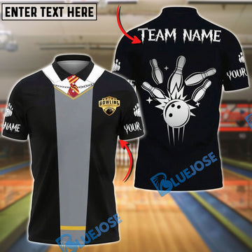BlueJose Bowling And Pins HW Wizard Uniform Personalized Shirt