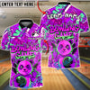 BlueJose Bowling 420 Panda Graffiti Vibrant Colors Customized Name, Team Name 3D Shirt (4 Colors)