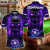 BlueJose Billiards 8 Ball Skull Hellfire Rage Personalized Name, Team Name Unisex Shirt (4 Colors)