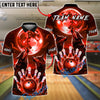 BlueJose Bowling And Pins Howling Wolves Moon Customized Name, Team Name 3D Shirt (4 Colors)