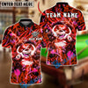 BlueJose Billiards 8-Ball Crazy Panda Character Design Customized Name, Team Name 3D Shirt (4 Colors)
