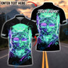 BlueJose Darts Neon Cat Cyberpunk Design Multicolor Options Personalized Name Shirt (4 Colors)