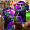 BlueJose Billiards 8 Ball Wolf Flame Fire Theme Personalized Name, Team Name Unisex Shirt (4 Colors)