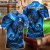 BlueJose Billiards Ball 8 Fire Dragon Lava Flame Personalized Name, Team Name Unisex Shirt (4 Colors)