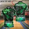 BlueJose Bowling And Pins Black Panther Lightning Customized Name 3D Shirt (6 Colors)