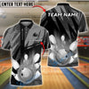 BlueJose Bowling And Pins Fire QN Customized Name 3D Shirt (6 Colors)