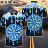 BlueJose Darts Rainbow Melt Dripping Dartboard Multicolor Options Personalized Name Shirt (6 Colors)