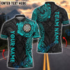 BlueJose Darts Tribal Maori Dragon Multicolor Options Personalized Name Shirt (6 Colors)