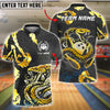 BlueJose Bowling And Pins Angry Snake Customized Name 3D Shirt (6 Colors)