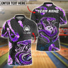 BlueJose Bowling And Pins Angry Snake Customized Name 3D Shirt (6 Colors)