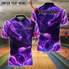 BlueJose Bowling And Pins Fire Bull Flaming Customized Name, Team Name 3D Shirt (4 Colors)
