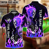 BlueJose Billiards Ball 8 Flaming Biker Skull Middle Finger Customized Name, Team Name 3D Shirt (4 Colors)