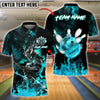 BlueJose Bowling And Pins Samurai Inferno Customized Name, Team Name 3D Shirt (4 Colors)