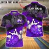 BlueJose Bowling Grid Splash Fire Customized Name, Team Name 3D Shirt (4 Colors)